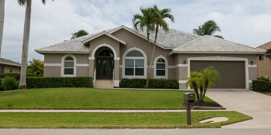 Front yard of a house